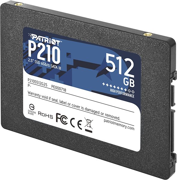 SSD Patriot P210 512GB Screen