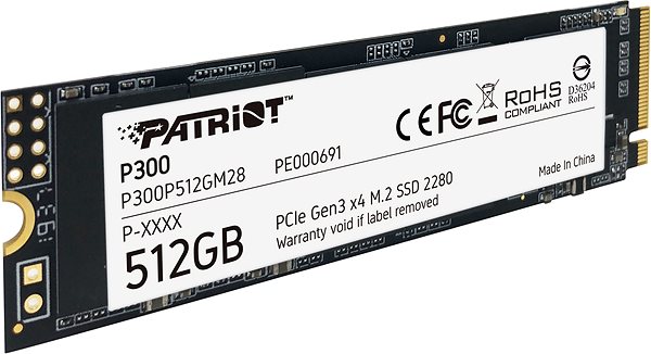 SSD Patriot P300 512GB Screen