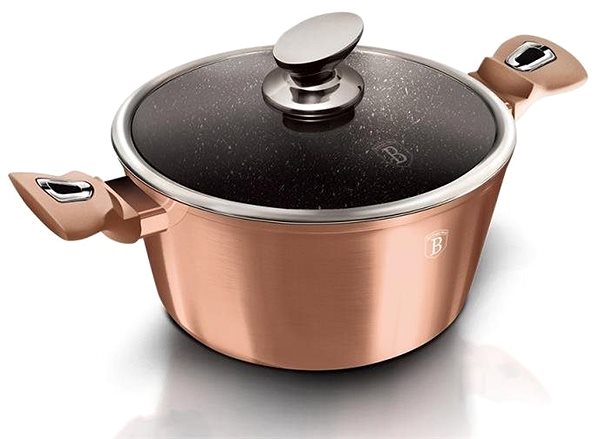 Kastrol BERLINGERHAUS Kastrol s poklicí Rosegold Metallic Line 28cm Screen