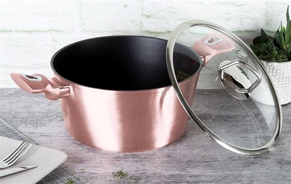 Kastrol BERLINGERHAUS Kastrol s poklicí s titanovým povrchem I-Rose Edition 20cm Vlastnosti/technologie