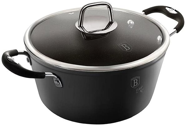 Pot BERLINGERHAUS Casserole with lid with titanium surface Black Professional Line 28cm Screen