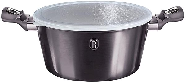 Casserole Dish BERLINGERHAUS Casserole Dish with Lid and Marble Surface Carbon PRO Line 24cm Screen