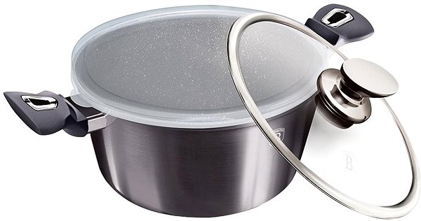 Casserole Dish BERLINGERHAUS Casserole Dish with Lid and Marble Surface Carbon PRO Line 24cm Features/Technology