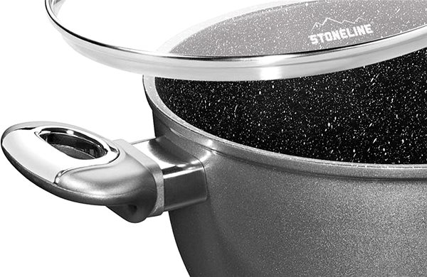 Pot STONELINE Casserole with marble surface and lid Gourmundo 4,2l Features/technology