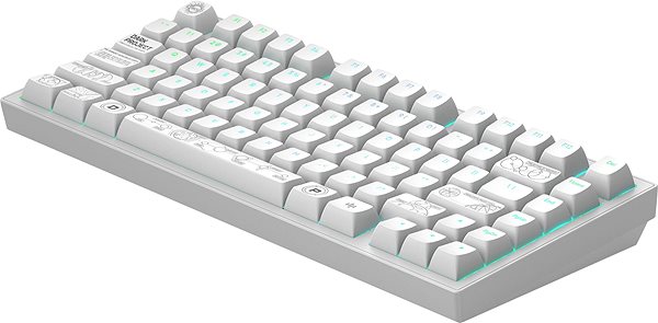Gaming Keyboard Dark Project ALU Terra Nova White - US ...