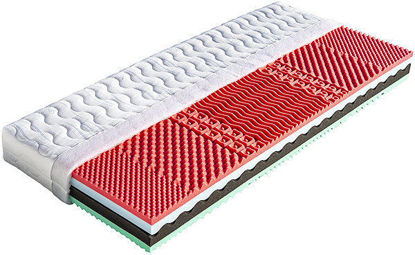 Mattress Wooden bed Róza 120 × 200 cm Lavender ...