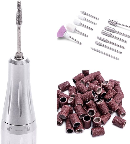 Elektrický pilník RIO Proffessional Electric Nail File, stříbrný ...