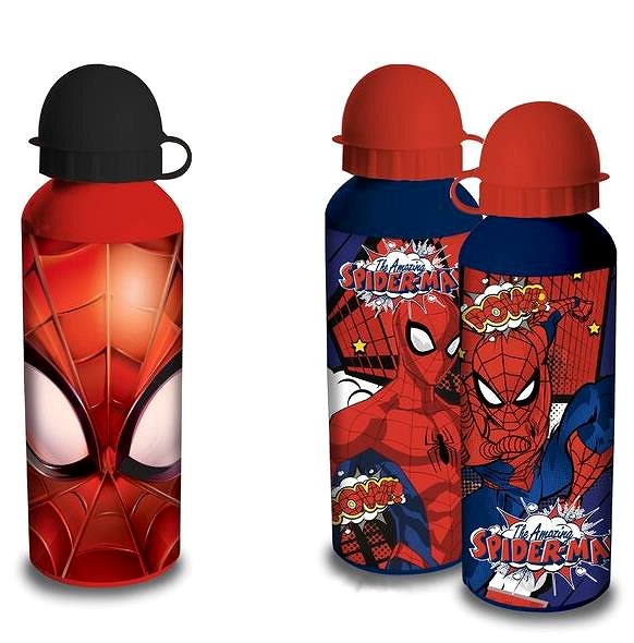 Detská fľaša na pitie Siva fľaša na pitie Spider – Man 500 ml ...