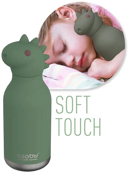 Láhev na pití pro děti ASOBU Bestie Bottles Láhev na pití s brčkem dinosaurus ...