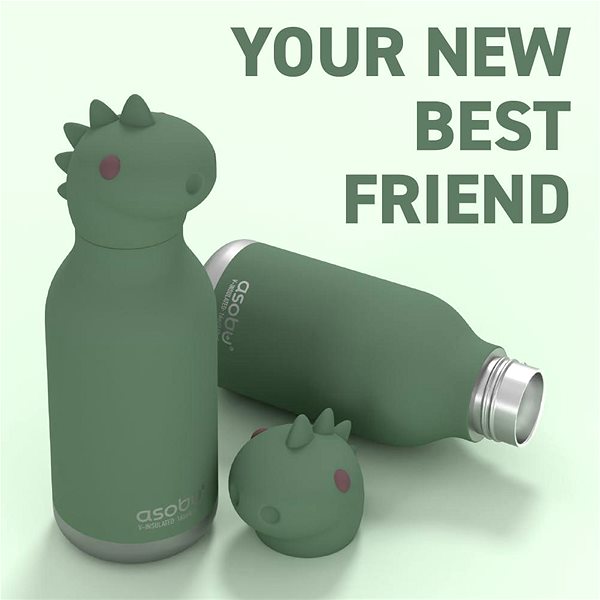 Láhev na pití pro děti ASOBU Bestie Bottles Láhev na pití s brčkem dinosaurus ...