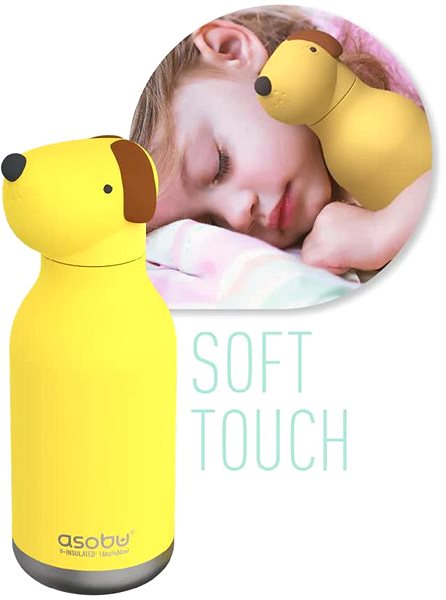 Láhev na pití pro děti ASOBU Bestie Bottles Láhev na pití s brčkem pejsek ...
