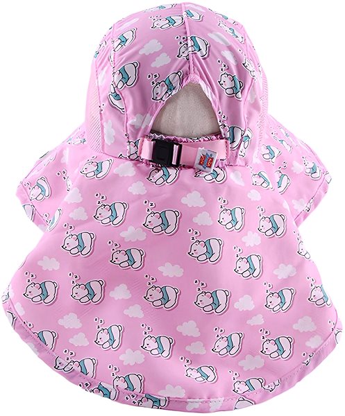 Kids hat For kids Summer hat with whistle pink polar bear .