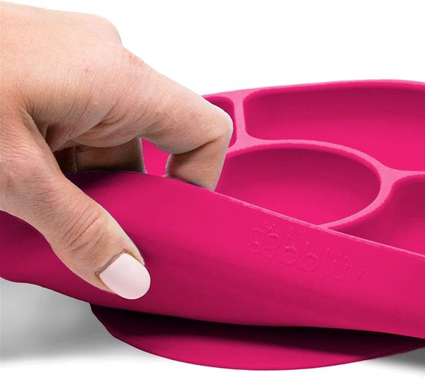 BBLÜV Silicone plate with spoon Yümi Pink .