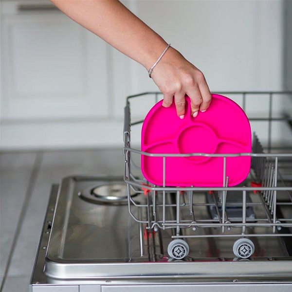 BBLÜV Silicone plate with spoon Yümi Pink .