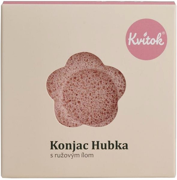 Washing sponge Kvitok Konjac sponge pink .
