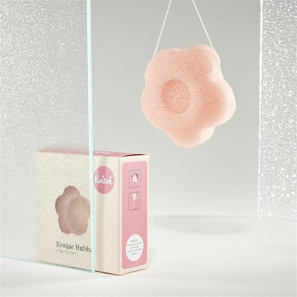 Washing sponge Kvitok Konjac sponge pink .