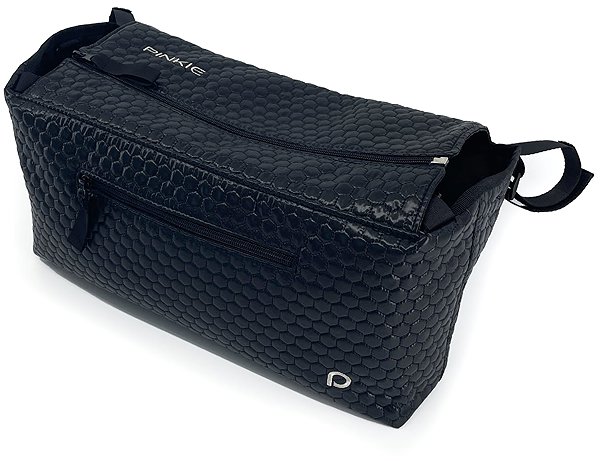 Pinkie Black Comb organiser on a Thule pushchair.