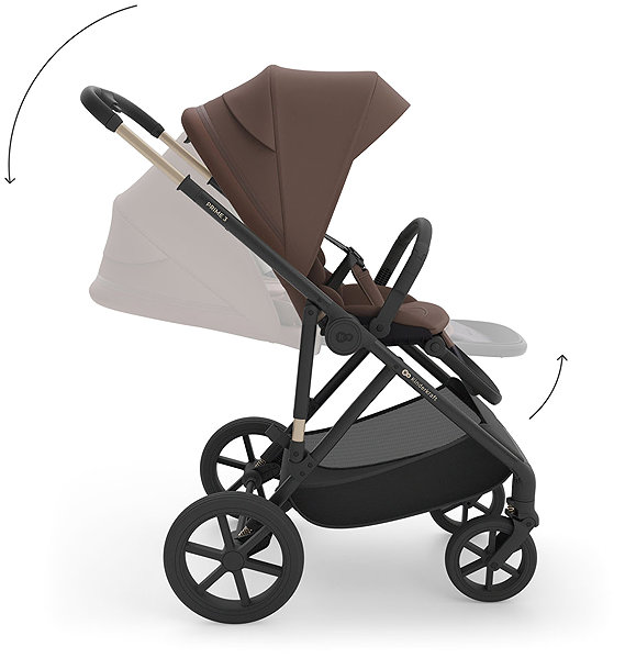 Baby Buggy KINDERKRAFT 3in1 pram Prime 3 Velvet Mocca ...