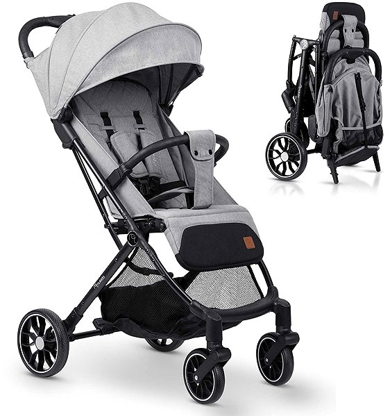 Nukido 716003 Paseo sports pushchair, 0–36 months, 15kg, light grey.