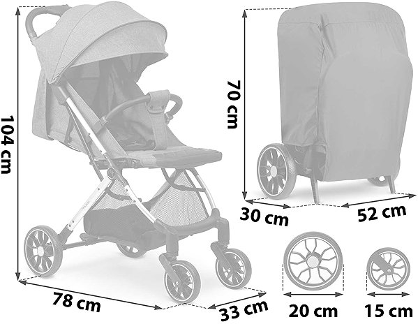 Baby Buggy Nukido 716002 Paseo sports stroller, 0-36 months, 15 kg, dark grey ...