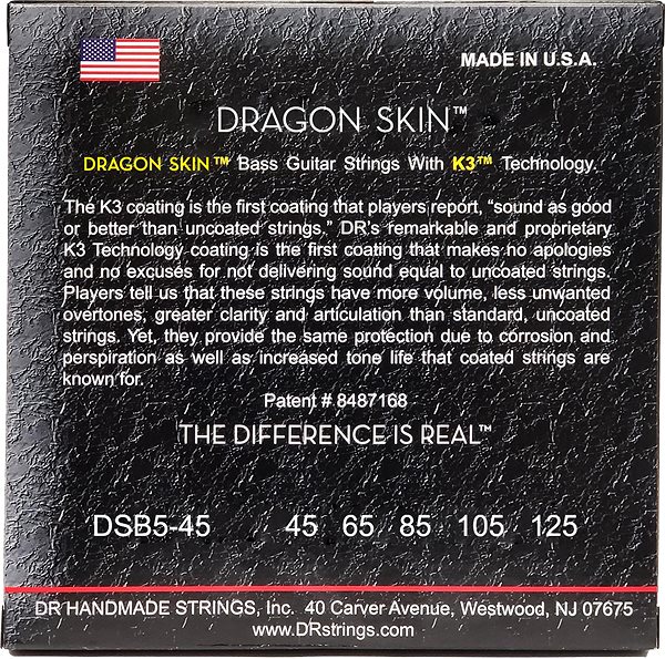 Struny DR Strings Dragon Skin DSB-45 ...