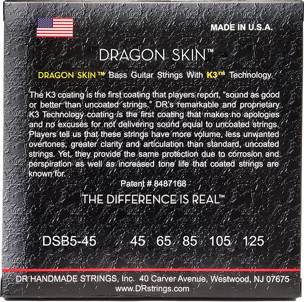 Struny DR Strings Dragon Skin DSB5-45 ...
