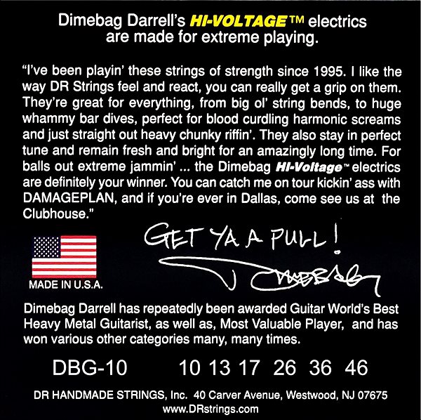 Struny DR Strings Hi-Voltage DBG-10 ...