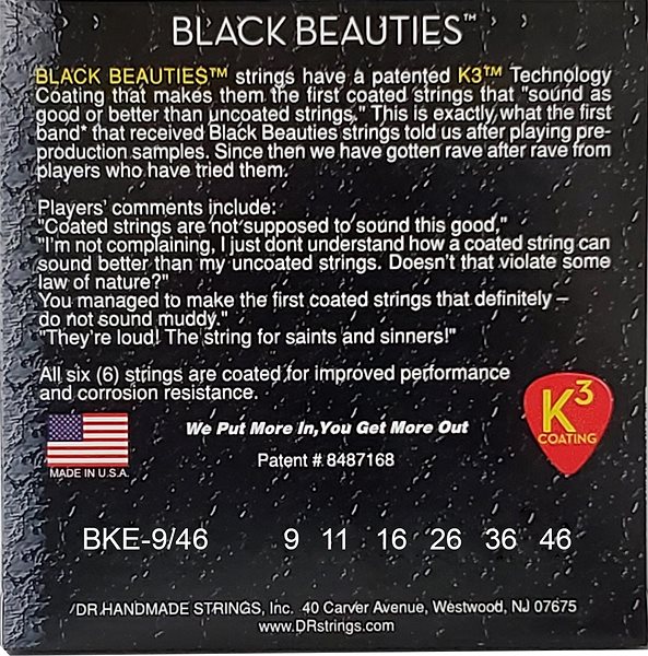 Struny DR Strings Black Beauties BKE-9/46 ...