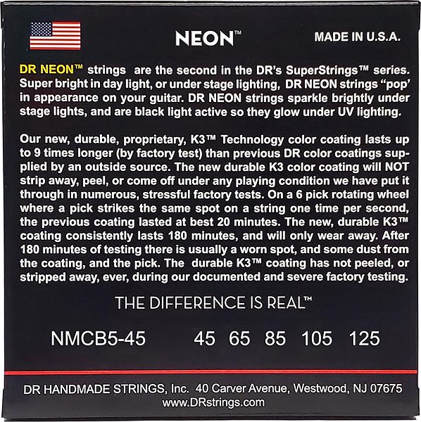 Struny DR Strings Neon Multi-Color NMCB5-45 ...