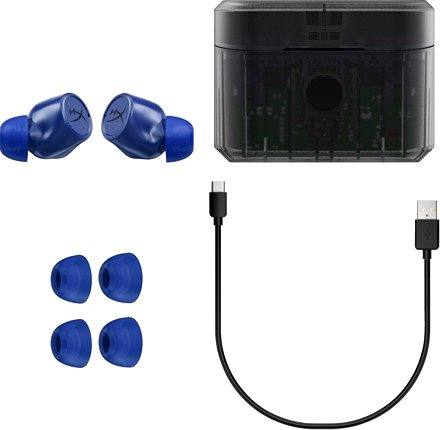 HyperX Cirro Buds Pro Blue gaming headset.