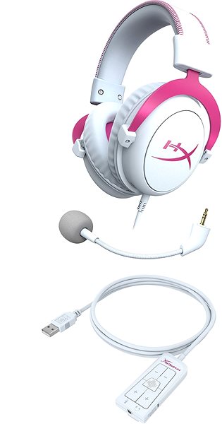 Gaming Headphones HyperX Cloud II Pink Gaming Headset Connectivity (ports)