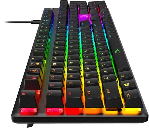 Gaming-Tastatur HyperX Alloy Origins Blue - US Seitlicher Anblick