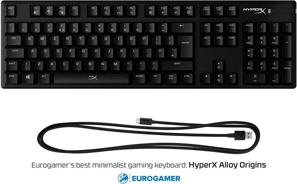 Gaming-Tastatur HyperX Alloy Origins Blue - US Packungsinhalt