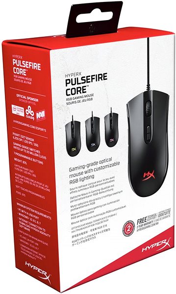 Gaming-Maus HyperX Pulsefire Core Black ...