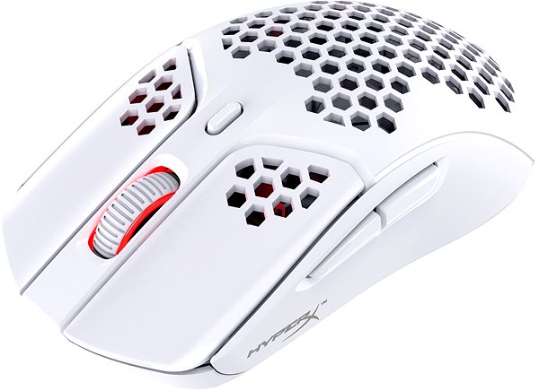 Gamer egér HyperX Pulsefire Haste Wireless Gaming Mouse White Oldalnézet
