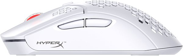 Gaming-Maus HyperX Pulsefire Haste Wireless Gaming-Maus, weiß Seitlicher Anblick