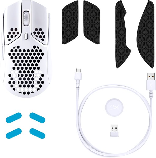 Gamer egér HyperX Pulsefire Haste Wireless Gaming Mouse White Csatlakozási lehetőségek (portok)