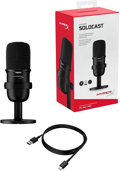 Microphone HyperX SoloCast Package content