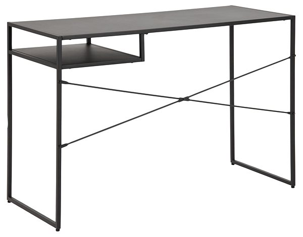 Písací stôl DESIGN SCANDINAVIA Newcastle 110 cm, kov, čierny ...