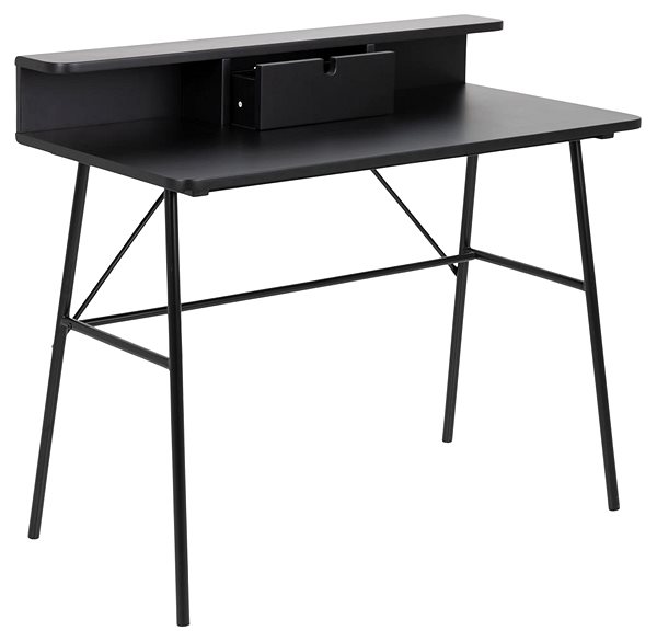 Písací stôl DESIGN SCANDINAVIA Pascal 100 cm, čierny ...