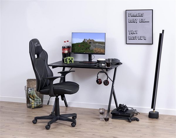 Gamer szék DESIGN SCANDINAVIA Vayne, műbőr, fekete Lifestyle