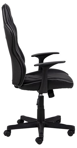 Gamer szék DESIGN SCANDINAVIA Vayne, műbőr, fekete Oldalnézet