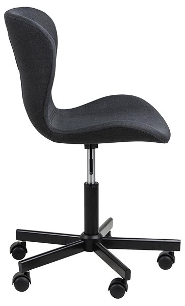 Bürostuhl DESIGN SCANDINAVIA Batilda A1, Stoff, anthrazit Seitlicher Anblick