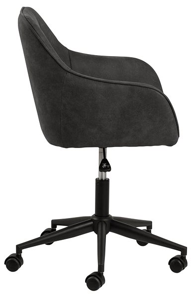 Bürostuhl DESIGN SCANDINAVIA Brenda, Stoff, anthrazit Seitlicher Anblick