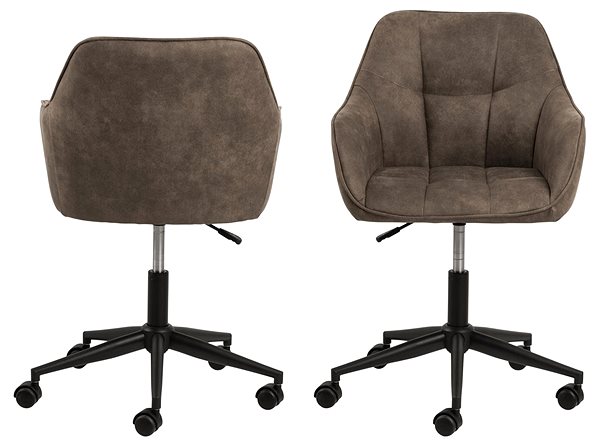 Kancelářská židle DESIGN SCANDINAVIA Brenda, tkanina, světle hnědá Screen