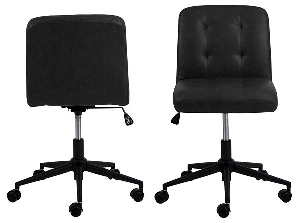Bürostuhl DESIGN SCANDINAVIA Cosmo, Kunstleder, schwarz Screen