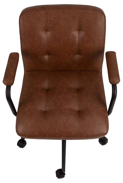 Kancelárska stolička DESIGN SCANDINAVIA Cosmo, syntetická koža, hnedá Screen