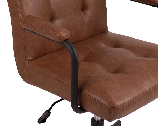 Irodai szék DESIGN SCANDINAVIA Cosmo, szintetikus bőr, barna Jellemzők/technológia