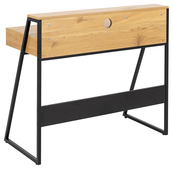 Písací stôl DESIGN SCANDINAVIA Reece, 100 cm, dub/čierny ...
