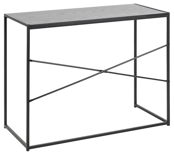 Písací stôl DESIGN SCANDINAVIA Seaford, 100 cm, MDF, čierny ...